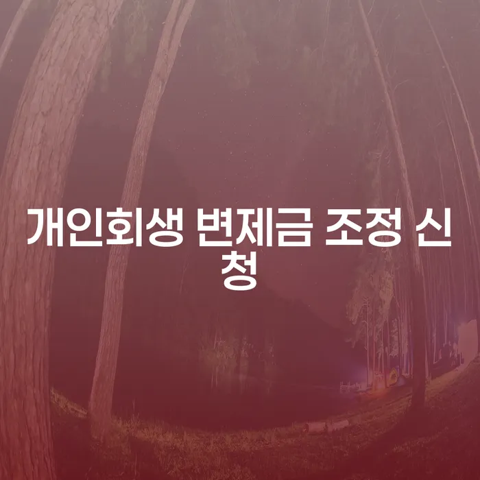 개인회생 변제금 조정 신청: 어떻게 시작해야 할까요?